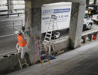 Michigan DOT Industrial & Commercial Contracting - Smith's Waterproofing - working